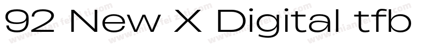 92 New X Digital tfb Light字体转换